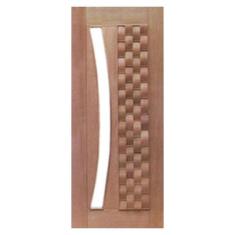 Porta de Madeira Maciça Couro Para Vidro Em Arco Casmavi de Cedro Aran