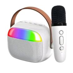 Caixa de Som Bluetooth com Karaokê Infantil e Microfone Sem Fio Potênc