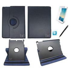 Kit Capa Case New iPad 2017-9,7" Giratória/Caneta Touch + Pel Vidro (Azul Escuro)