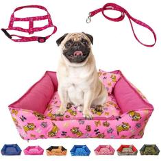 Cama Pet Cachorro Gato Quadrada Estampada 52 X 52 X 17 M +