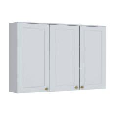 Armário Aéreo Cozinha Modulado  Americana 3 Portas Branco - Henn
