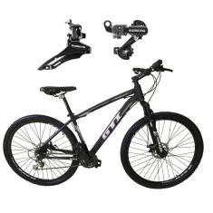 Bicicleta Aro 29 Gti Roma Alumínio 21v Câmbios Shimano Freio a Disco Suspensão Dianteira Mtb 29-Unissex