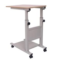 SilteD Mesa lateral para sofá sobre a cama com rodas, altura ajustável sobre a cama, mesa para computador, laptop, suporte para computador móvel, mesa para trabalhar, jantar, estudar