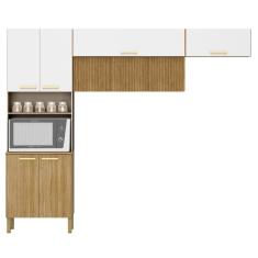 Armário Para Cozinha 9 Portas Hamburgo Freijó Supremo Ripado