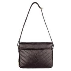 Bolsa feminina tiracolo de couro Anita preto Feminino - Andrea Vinci, 