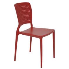 Cadeira Tramontina Safira Em Polipropileno E Fibra De Vidro Vermelho