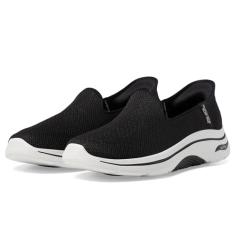 Skechers Tênis feminino Go Walk Arch Fit 2.0 Delara Hands Free Slip ins, Preto/branco, 36