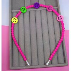 Arquinho Tiara Smile para Crianças Adulto e Infantil miçangas Colorida