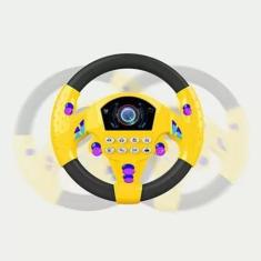 Volante De Brinquedo Interativo Som/Simulação/Carro Amarelo - Mundo En