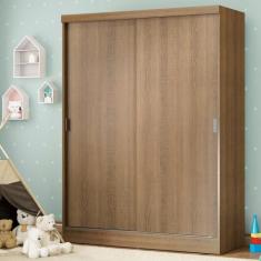 Guarda-roupa Infantil Madesa Luke 2 Portas de Correr Rustic