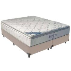 Cama Box Bege E Colchão Freedom Molas Ensacadas King Ortobom