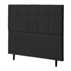 Cabeceira Casal Bari 140cm Para Cama Box Suede Preto - DS Móveis