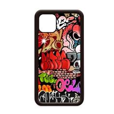 Graffiti Street Pintura de parede colorida de caveira para iPhone 12 Pro Max Capa para Apple Mini Mobile Case