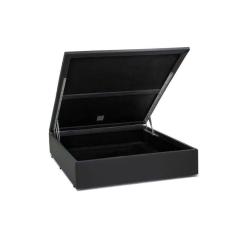 Base Box Baú Casal Sintético Cinza - 39x138x188