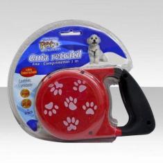 Guia Retrátil para Cães até 20kg 3m  - Western Pet, Vermelho