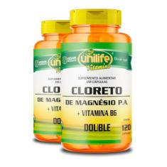 Kit 2 Cloreto de Magnésio P.A. 810mg Unilife 120 cápsulas