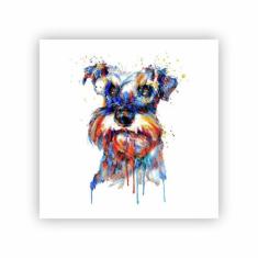 Quadro Schnauzer Dog Art Cachorro Cão Canvas 60X60Cm - Plimshop, 60x40