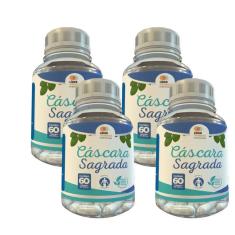Cáscara Sagrada - 60 Caps 500Mg Kit Com - 4 Potes