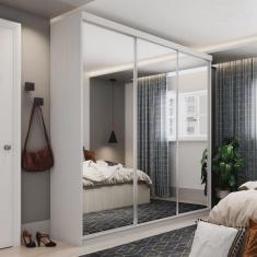 Guarda Roupa Casal Com Espelho 3 Portas Em Perfect Lugano