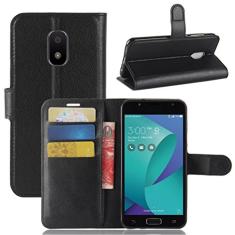 Capa ASUS ZenFone V Live/ V500KL, capa carteira flip de couro PU premium com compartimento para cartão, suporte e fecho magnético [capa interior à prova de choque TPU] Compatível com ASUS ZenFone V