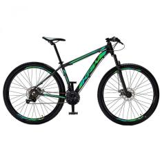Bicicleta Aro 29 Krw Alumínio Shimano 21 Vel Freio A Disco Suspensão S6 15.5 Preto-Verde
