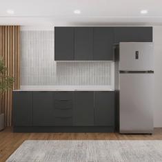 Cozinha Modulada 4 Peças sem Tampo com Rodapé 2 Aéreos e 2 Balcões Ipanema Cabecasa