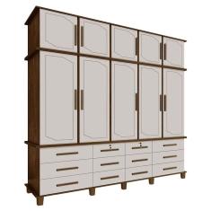 Guarda Roupa Casal Berlim Malbec Off White - Luapa Móveis