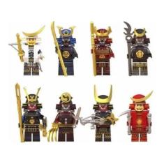Bonecos Blocos De Montar Samurai Ninja Ninjago White Set