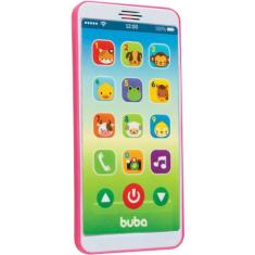 Celular Infantil Buba Baby Phone Com Sons E Musicas Rosa, Rosa, Bichin