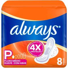 Absorvente Always Super Proteção Suave com Abas 8 Unidades