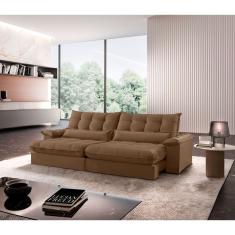 Sofá Classic Veludo 02 Módulos 80 Cm B25 Meu Sofá Online B016 Veludo Marrom