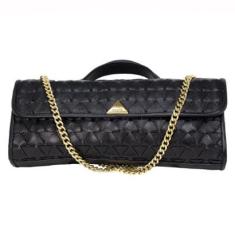 Bolsa Feminina Média Schutz Crossbody Baquete Rebecca Couro Transversal 500182759-Feminino