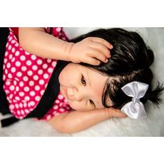 Bebê Reborn Menina Realista Cabelo Fio a Fio
