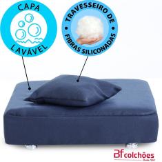 Cama Box Para Cachorro + Travesseiro - Caminha Pet - Bf Colchões