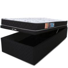 Cama Box Baú Solteirão Colchão Espuma D33 Selada Antialérgico 97x203x57cm - bf Colchões 