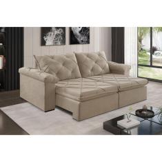 Sofá Retrátil 2 Lugares 202cm Astor 2137 Bege