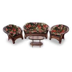 Conjunto De 1 Sofá + 2 Poltronas + 1 Mesa Centro Preto