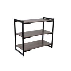 Estante 3 Prateleiras Slim Compoarte Naturalle e Preto