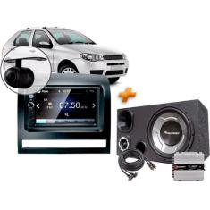 Multimídia Mp5 Fiat Palio + Câmera + Moldura + Caixa Trio + Modulo Tar