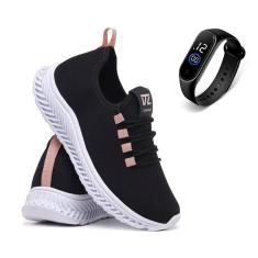Tênis Feminino Dahazzi Para Academia Ginastica Caminhada Leve Conforto + Relógio-Feminino
