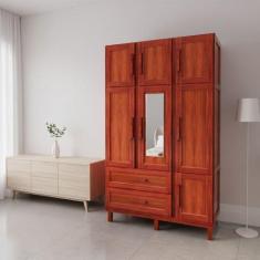 Guarda-Roupa Solteiro Ceará 7 Portas 2 Gavetas 2 Prateleiras com Espel