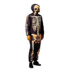 Fantasia Esqueleto Caveira Adulto Longo de Halloween - Fantasias Carol