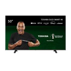 Smart TV DLED 50 4K TB012M Vidaa 3 HDMI  2 USB Wi-Fi Toshiba - Preto