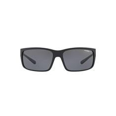 ARNETTE Óculos de sol masculino armação preta fosca, lentes polarizadas cinza escuro, 62 mm, Preto fosco, 62 mm