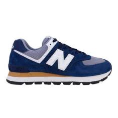 Tênis New Balance 574 Rugged Azul e Branco Masculino-Masculino
