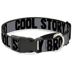 Buckle-Down Coleira para cachorro com estampa de blocos multicoloridos, 2,54 cm de largura, serve para pescoços de 28-43,18 cm - Médio