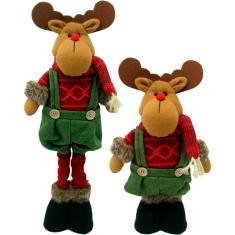 Boneco Decorativo Alce Scoth Enfeite Pernas Ajustáveis 50m