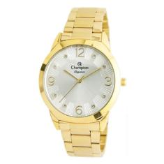Relogio Feminino Dourado Champion com Pedras CN24075H