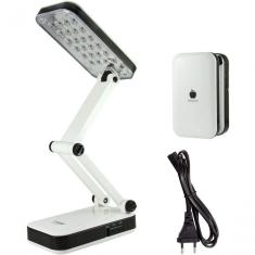 Luminária De Mesa Articulada 24 Leds Recarregável Abajur Dpled-5S Led-666