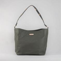 Bolsa Bucket Ana com Alça Ilhós Verde Militar-Feminino